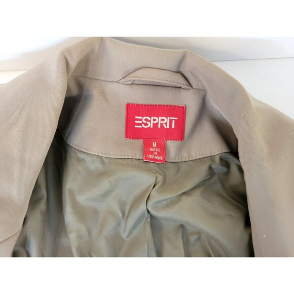 Esprit Tan Trench Coat Size Medium - Picture 5 of 5